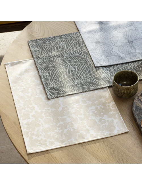 4 sets de table enduits A la carte Mille-Fleurs Le Jacquard Français - 4 coloris