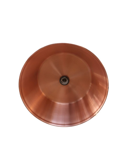 Suspension ronde cuivre lisse Baumalu 38cm bassine à confiture