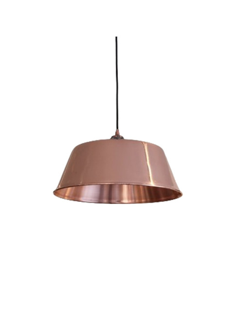 Suspension ronde cuivre lisse Baumalu 38cm bassine à confiture