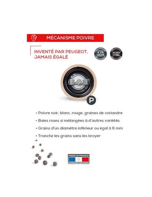 Moulin Peugeot sel ou poivre Paris Select Chocolat - 7 tailles