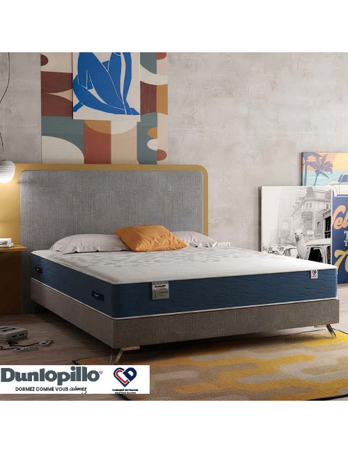 Matelas Dunlopillo SHERATAN Ressorts ensachés latex H27cm - 7 tailles
