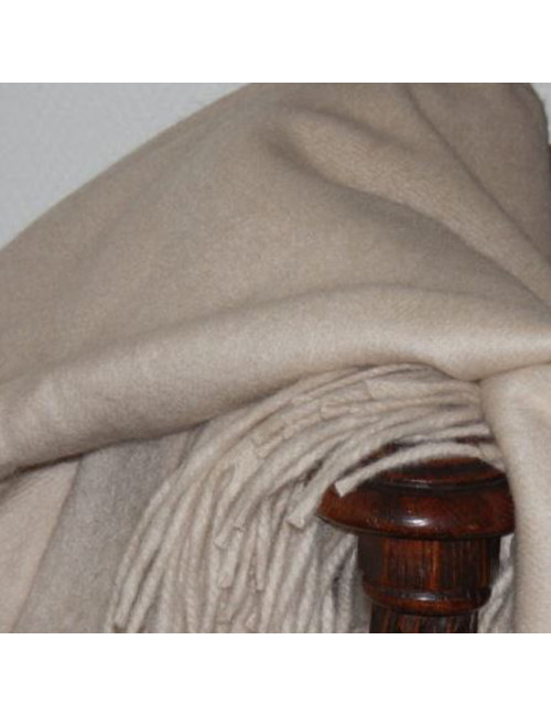 Plaid en 100% cachemire Midipy naturel beige 140x200cm