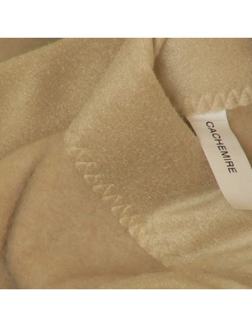 Couverture en 100% cachemire Midipy naturel beige - 3 tailles