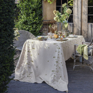 Nappe Infusion Alexandre Turpault 100% lin - 3 dimensions
