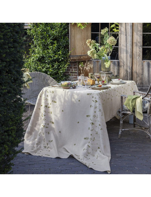 Nappe Infusion Alexandre Turpault 100% lin - 3 dimensions
