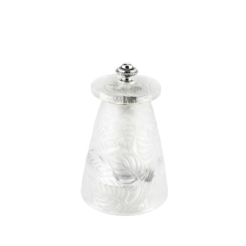 Moulin en cristal Peugeot Lalique à sel sec ou poivre 9cm