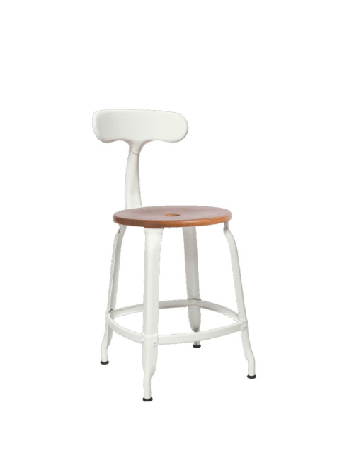 Chaise Nicolle bois et métal - 4 hauteurs 8 coloris 2 bois