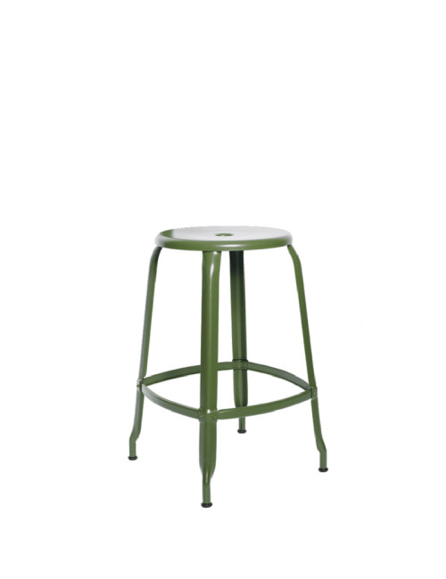 Tabouret Nicolle métal - 5 hauteurs 8 coloris