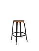 Tabouret Nicolle bois et métal - 4 hauteurs 8 coloris 2 bois