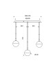 Suspension lustre Tamara S Aluminor