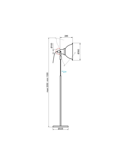 Lampadaire Loft LS Aluminor noir