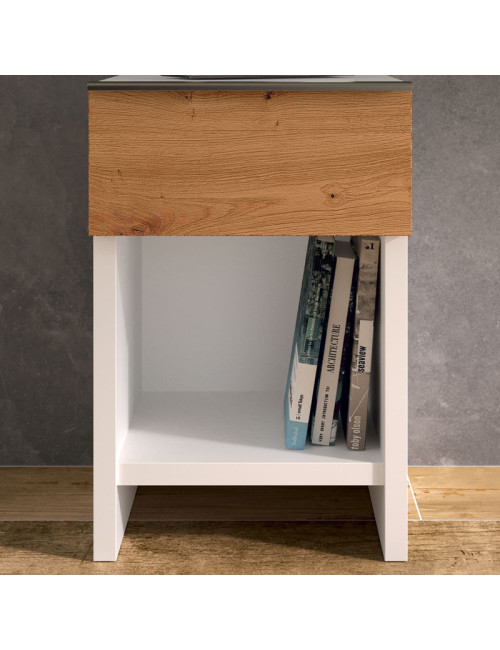 Elément de chambre lit armoire commode Eden Minet