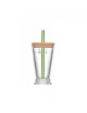 Verre à bubble tea avec paille La Rochère set Abeille