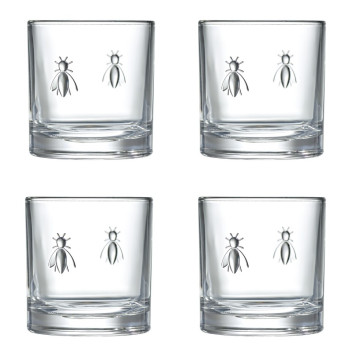 Set de 4 gobelets à whisky Abeille La Rochère