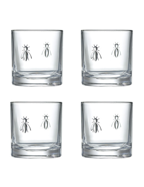 Set de 4 gobelets à whisky Abeille La Rochère