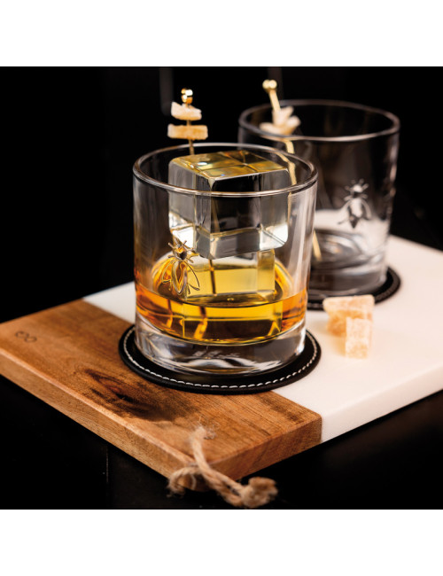 Set de 4 gobelets à whisky Abeille La Rochère
