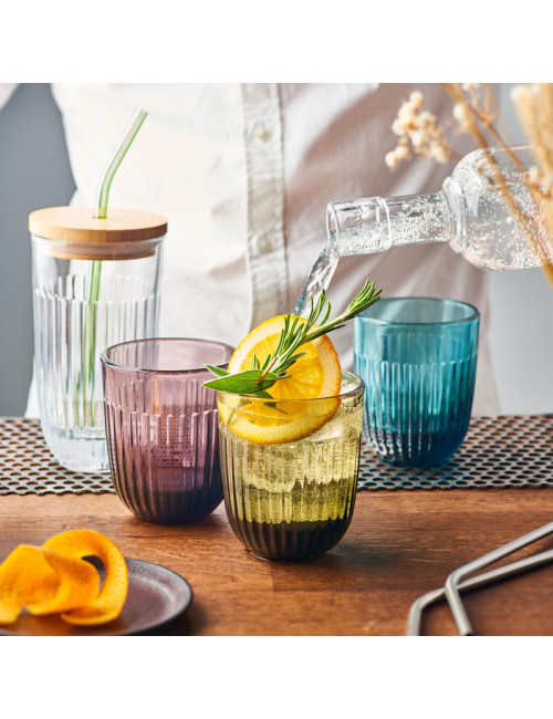 Set de 4 verres à eau Ouessant La Rochère gobelets colorés