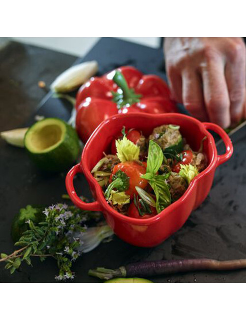 Mini cocotte Staub céramique Poivron 12cm