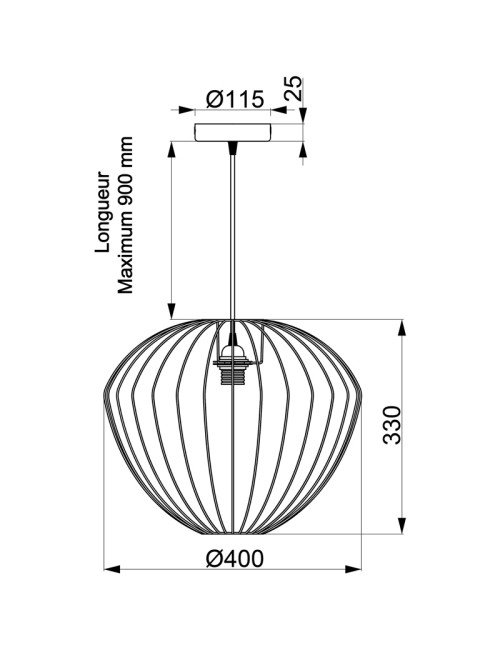Suspension lustre Beloune S Aluminor - 3 modèles