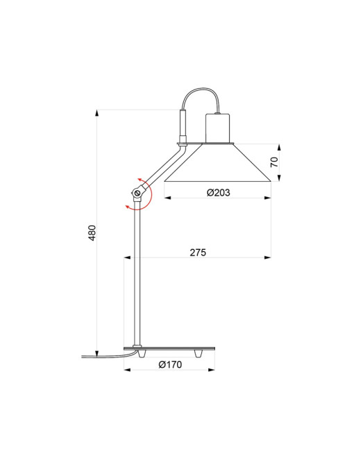 Lampe à poser Zinga LT Aluminor