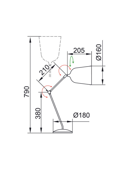 Lampe à poser Mekano LT Aluminor - 6 coloris