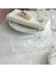 4 serviettes de table Comtesse blanc Garnier Thiebaut