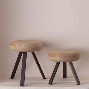 Tabouret Smack Matière Grise - 2 hauteurs 38 coloris