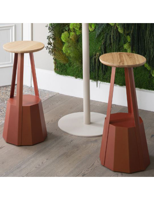 Tabouret haut Ankara 76cm Matière Grise - 39 coloris