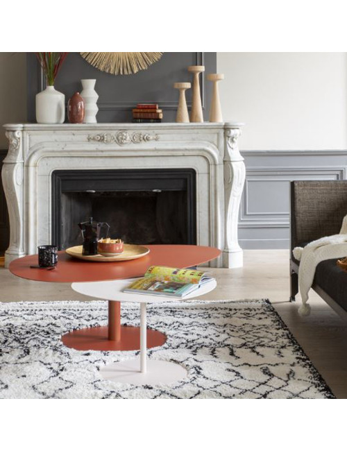 Table basse Galet Matière Grise - 3 tailles 40 coloris
