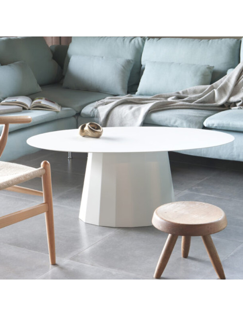 Table basse ovale Ankara acier Matière Grise - 39 coloris