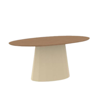 Table basse ovale Ankara chêne Matière Grise - 39 coloris