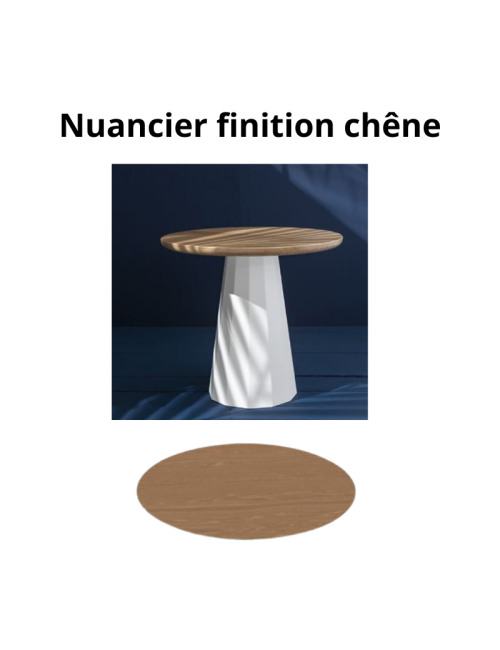Table basse ovale Ankara chêne Matière Grise - 39 coloris