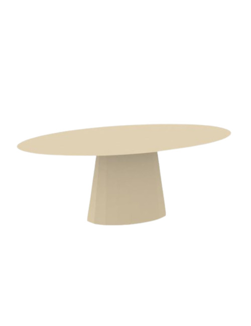 Table à manger Ankara acier ovale Matière Grise - 39 coloris