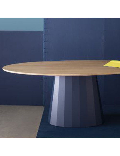 Table à manger Ankara chêne ovale Matière Grise - 39 coloris