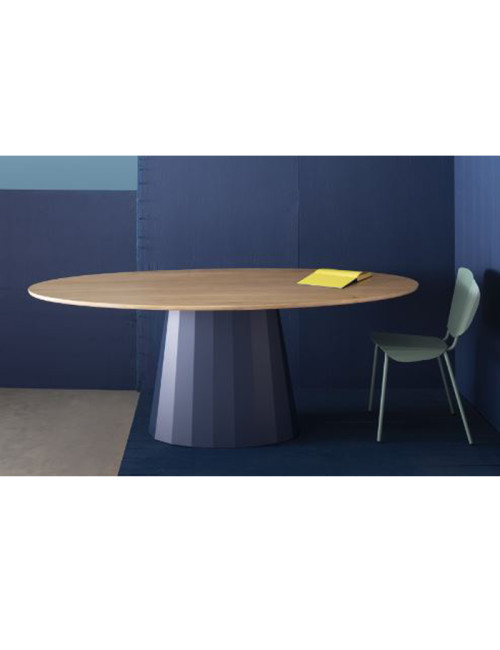 Table à manger Ankara chêne ovale Matière Grise - 39 coloris