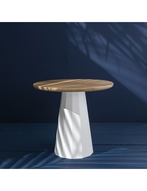 Table basse ronde Ankara chêne Matière Grise - 39 coloris 2 tailles
