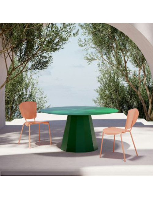 Table à manger Ankara acier ronde Matière Grise - 39 coloris 3 tailles
