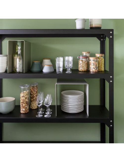 Etagère 4 niveaux Hegoa Matière Grise acier - 38 coloris 2 tailles