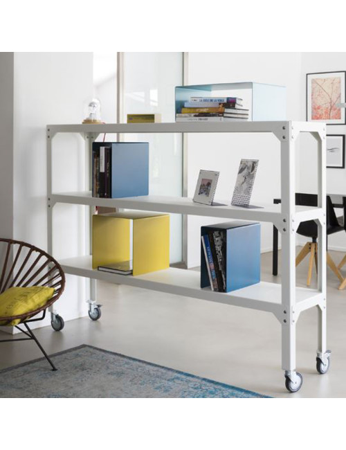 Etagère 3 niveaux Hegoa Matière Grise acier - 38 coloris 3 tailles
