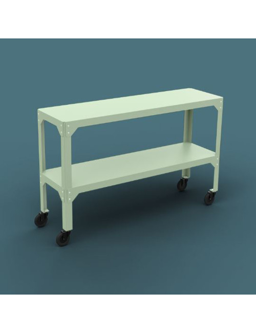 Etagère 2 niveaux Hegoa Matière Grise acier - 38 coloris