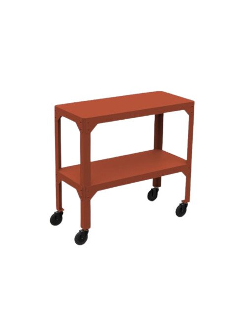Etagère 2 niveaux Hegoa Matière Grise acier - 38 coloris