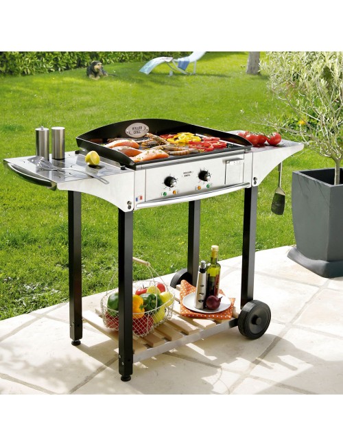 Desserte chariot inox Roller Grill 400 pour plancha CHPS 400