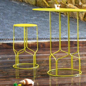 Tabouret snack bar Virgule CARRIER - 32 coloris 2 hauteurs
