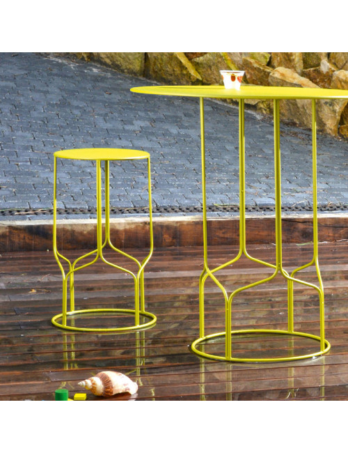 Tabouret snack bar Virgule CARRIER - 32 coloris 2 hauteurs