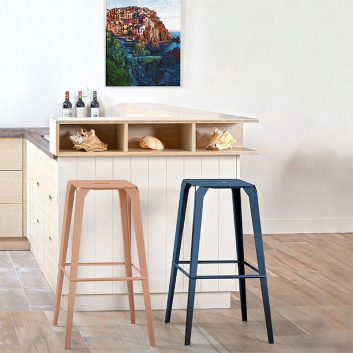 Tabouret snack bar Valence CARRIER - 32 coloris 2 hauteurs