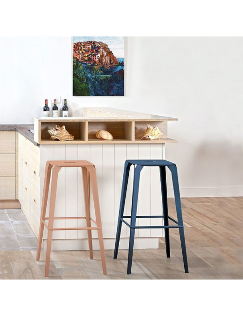Tabouret snack bar Valence CARRIER - 32 coloris 2 hauteurs