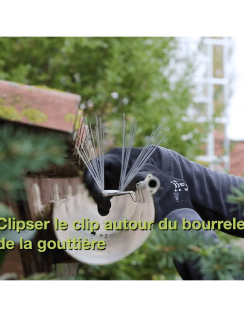 Pics anti-volatiles Oisipic pour gouttière avec bourrelet en position intérieure - 4 tailles