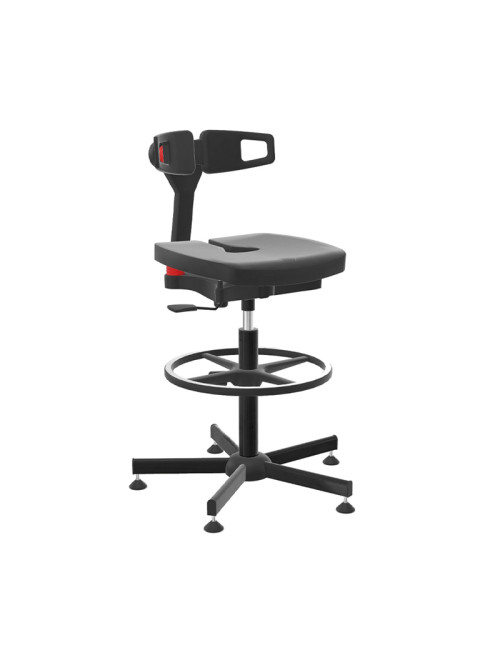 Fauteuil chaise de laboratoire Navailles Koncept noir
