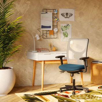 Fauteuil chaise de bureau Navailles Happy Suzanne résille - 6 finitions