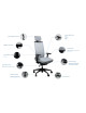 Fauteuil chaise de bureau Navailles Great Marcel résille - 6 finitions